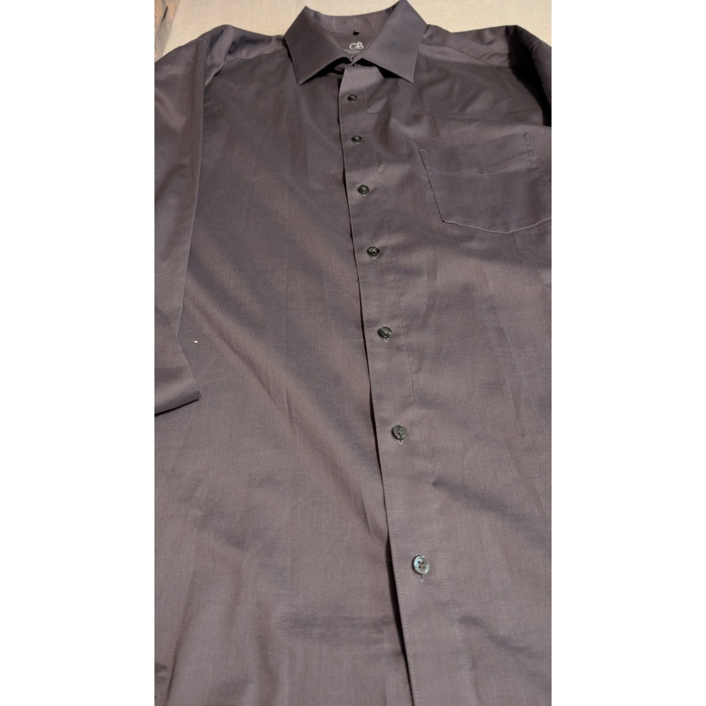 Men's Geoffrey Beene Gray Button Down Dress Shirt Size 18.5  37/38